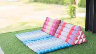 Keilkissen im Freien dargestellt